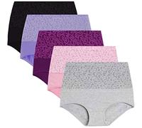Women's Underwear Set, Worn, 5-Piece Women's Underwear Made of Mixed Cotton with High Waisted Underwear, Men's Sexy Underwear with Zip, lightblue, XXL