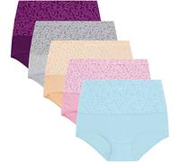 Women's Underwear Set, Worn, 5-Piece Women's Underwear Made of Mixed Cotton with High Waisted Underwear, Men's Sexy Underwear with Zip, pink, 3XL
