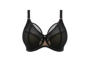 Women's underwired plunge bra Elomi Kintai Noir 95M