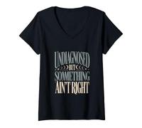 Women's Undiagnosed But Something Ain't Right Humor V-Neck T-Shirt