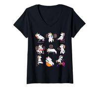 Women's Unicorn Gym Style V-Neck T-Shirt