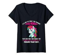 Womens Unicorn It's Not My Fault You Thought I Was Normal V-Neck T-Shirt