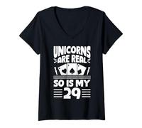 Women's Unicorns are Real So is My 29 Cribbage Game Player V-Neck T-Shirt