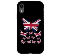 Womens Union Jack Butterfly Kids British Flag Case for iPhone XR
