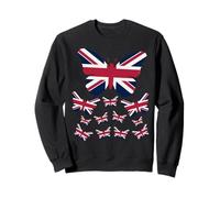 Womens Union Jack Butterfly Kids British Flag Sweatshirt