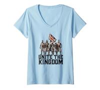Womens Union Jack Unite The Kingdom V-Neck T-Shirt