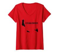 Womens Union of the Comoros - Africa Country African Geography V-Neck T-Shirt