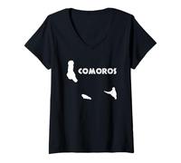Womens Union of the Comoros - Africa Country African Geography V-Neck T-Shirt