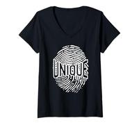 Women's Unique Funny Authenticity, Identity & Self-Expression V-Neck T-Shirt