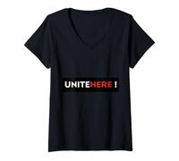 Women's Unite HERE! Local Union Strong Hospitality Workers Apparel V-Neck T-Shirt
