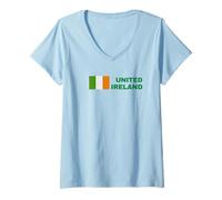 Womens United Ireland: One Island, One Future, 32 Counties V-Neck T-Shirt