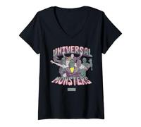 Women's Universal Monsters Classic Monsters Group Portrait V-Neck T-Shirt
