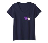Womens Universal Monsters Cute Anime Dracula Front & Back V-Neck T-Shirt