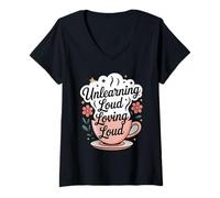 Womens Unlearning Loud Loving Loud Cycle Breaker Growth V-Neck T-Shirt