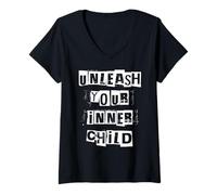 Women's Unleash Your Inner Child V-Neck T-Shirt