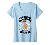 Womens Unleash your inner Giraffe V-Neck T-Shirt