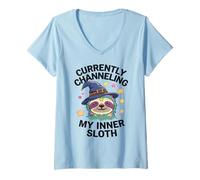 Womens Unleash your inner Sloth V-Neck T-Shirt