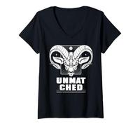 Womens Unmoved. Unmatched. Aries Power Unleashed. V-Neck T-Shirt