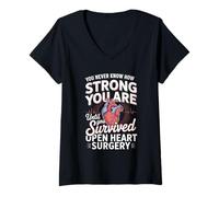 Women's Until You Survived Open Heart Surgery V-Neck T-Shirt