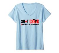 Womens Up the Creek Without A Paddle Funny Adventurer Explorer Joke V-Neck T-Shirt