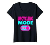 Women's Upcycling Mode ON - Reuse, Reinvent, Reimagine V-Neck T-Shirt