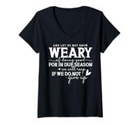 Women's Uplifting Perseverance Quote Encouragement Message V-Neck T-Shirt
