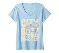Womens Urban Beekeeper City Beekeeping V-Neck T-Shirt