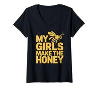 Womens Urban Beekeeper Funny Beekeeping Honey V-Neck T-Shirt