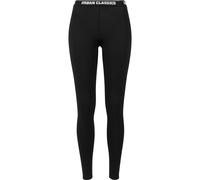 Urban Classics Women's Ladies Logo Leggings, Black, 4X-Large