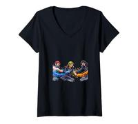 Women's Urban Creative Unity Street Art Graphic V-Neck T-Shirt