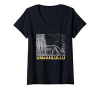 Womens Urmahlullu Babylonian Lion-Centaur Ancient Deity V-Neck T-Shirt