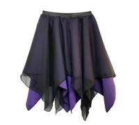 Womens Ursula Skirt Costume - Little Mermaid Villain, Black and Purple (as8, Alpha, l, Regular, Regular, Black Short)
