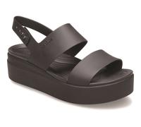 (Women's US 7) Crocs Womens Brooklyn Low Wedge Ladies Shoes - Black/Black