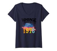 Womens US American Flag Limited Edition - Vintage 1978 V-Neck T-Shirt