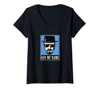Womens US Sitcom Meth Koch White Bad Breaking Regular Fit V-Neck T-Shirt