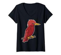 Women's USA America - Animals - Cardinal V-Neck T-Shirt