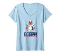 Womens USA Real Patriots Fight Fascism Eagle V-Neck T-Shirt