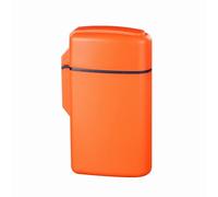 Women's USB Charging Lighter Double Arc Electronic Electric Windproof Lighter for Smokes Give to He/She Festival Gift (Color : Orange)