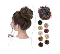Women's use Claw Clip Messy Bun Hair Piece Wavy Curly Synthetic Scrunchie Ponytail Hair Extensions For hair(6A)