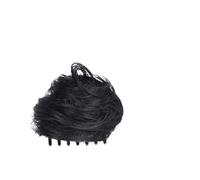Women's use Clip In Ponytail Hairpiece Scrunchie for Women Non-Remy Hair Claw Clip Messy Bun Hairpiece Curly Chignon Hair Bun Extensions Brazilian Human Hair For hair(Natural black)