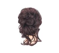 Women's use Clip Wig Fluffy Soft Touch Realistic Natural Look Women Hairpins Black Brown Wig for Lady Use For hair(Dark Brown)