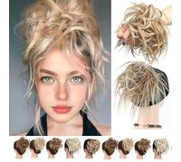 Women's use Messy Bun Hair Piece Synthetic Tousled Updo Hair Extensions with Elastic Rubber Band for Women For hair(2M30)