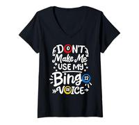 Women's Use My Bingo Voice Bingo Game Player Bingo Sports Lover V-Neck T-Shirt