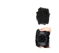 Women's use Short Messy Curly Dish Hair Bun Extension with Combs Thick Chignon Hairpiece Ponytail Hairpiece For hair(Q1-1B)