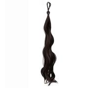Women's use Synthetic Hair Bun Extensions 18" Long Natural Wave Elastic Band Fake Ponytail Hairpiece For hair(4)