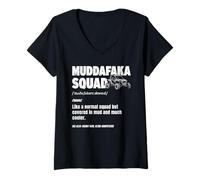 Women's UTV Offroad SXS Funny Riding Four Wheeler Mudding V-Neck T-Shirt