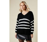 Womens V Neck Jumper Mono M
