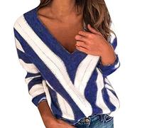 Womens V Neck Lace Trim Lightweight Soft Jumpers Ladies Colour Contrasts Splits Side Relaxed Fit Tunic Tops