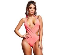 Women's V-neck one-piece swimsuit Goddiva M