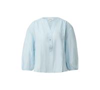 Women's V-Neck Pleated Mixed Viscose Blouse s.Oliver Bleu 42